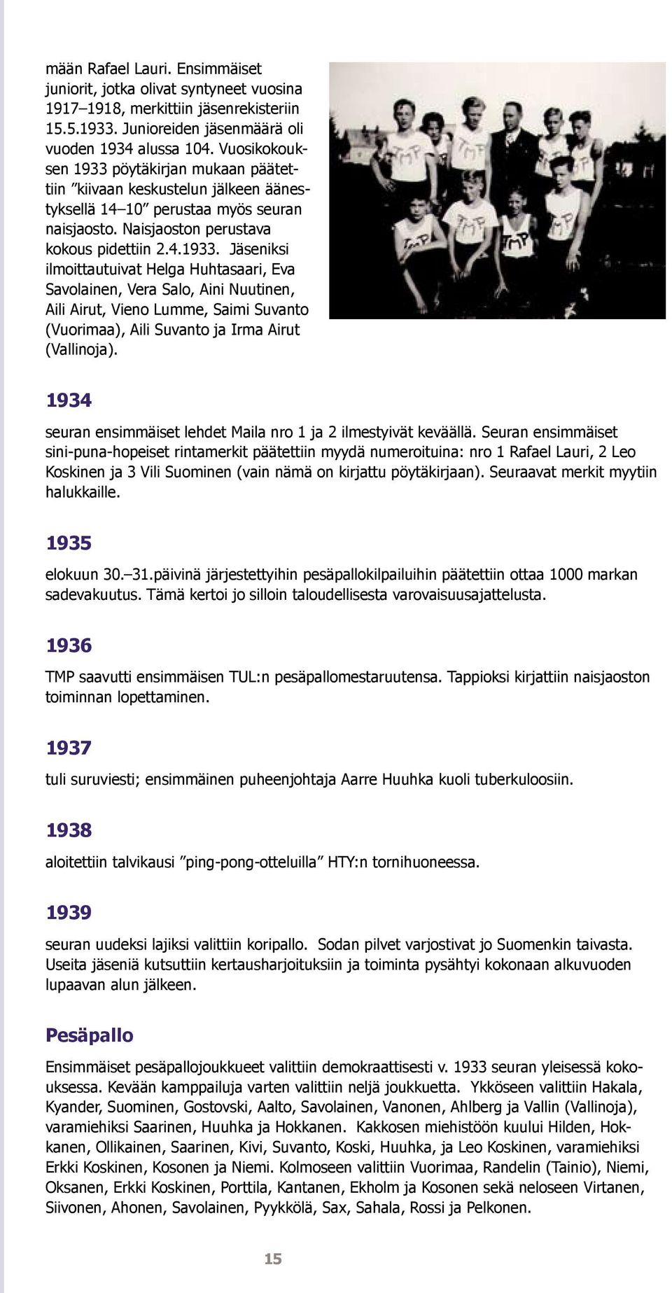 1934 seuran ensimmäiset lehdet Maila nro 1 ja 2 ilmestyivät keväällä.