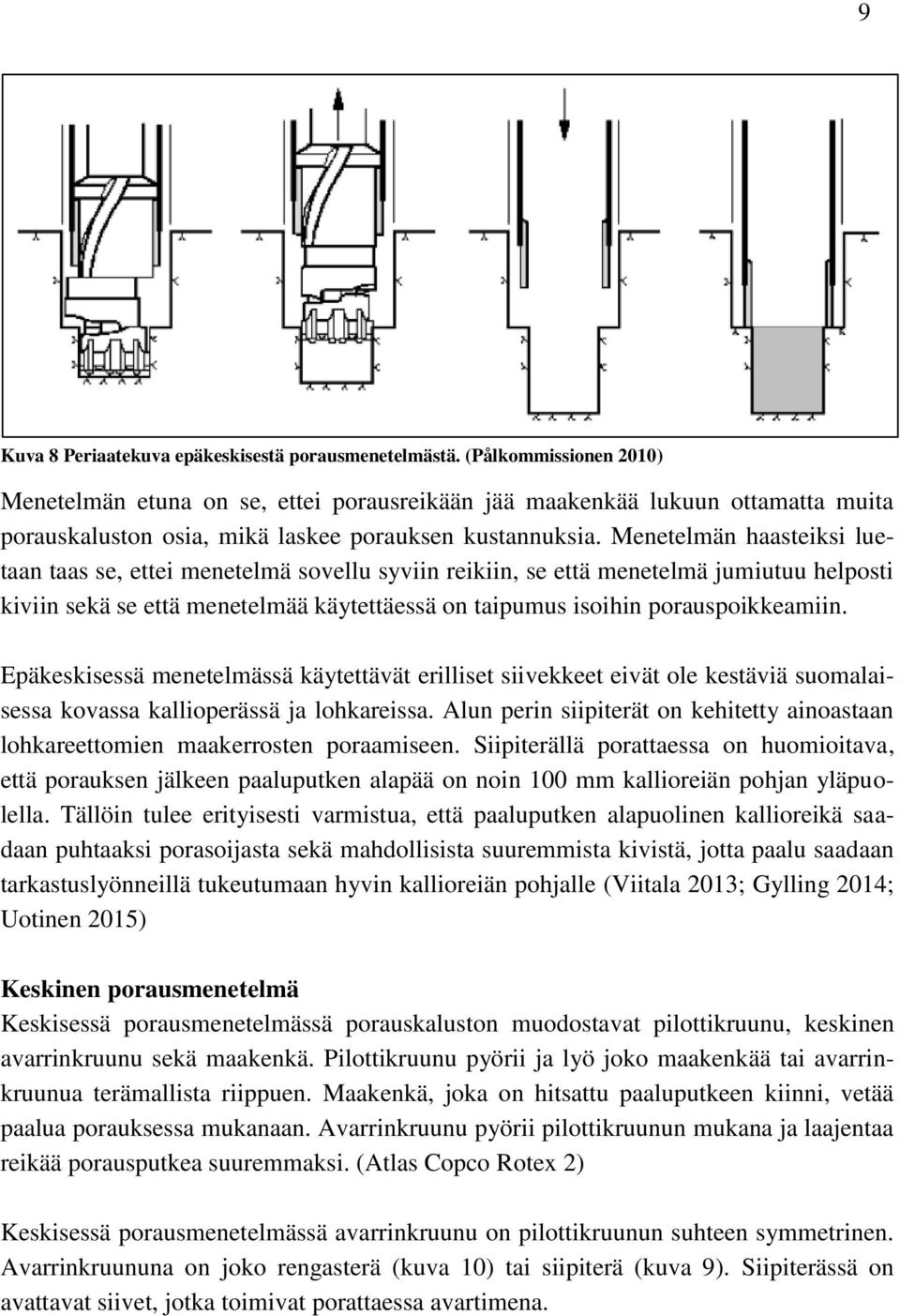 Menetelmän haasteiksi luetaan taas se, ettei menetelmä sovellu syviin reikiin, se että menetelmä jumiutuu helposti kiviin sekä se että menetelmää käytettäessä on taipumus isoihin porauspoikkeamiin.