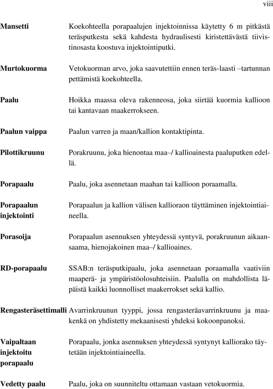 Hoikka maassa oleva rakenneosa, joka siirtää kuormia kallioon tai kantavaan maakerrokseen. Paalun varren ja maan/kallion kontaktipinta.