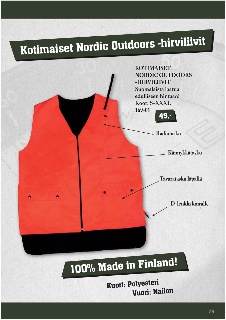 Koot: S-XXXL 69-0 9,- Radiotasku Kännykkätasku Tavaratasku