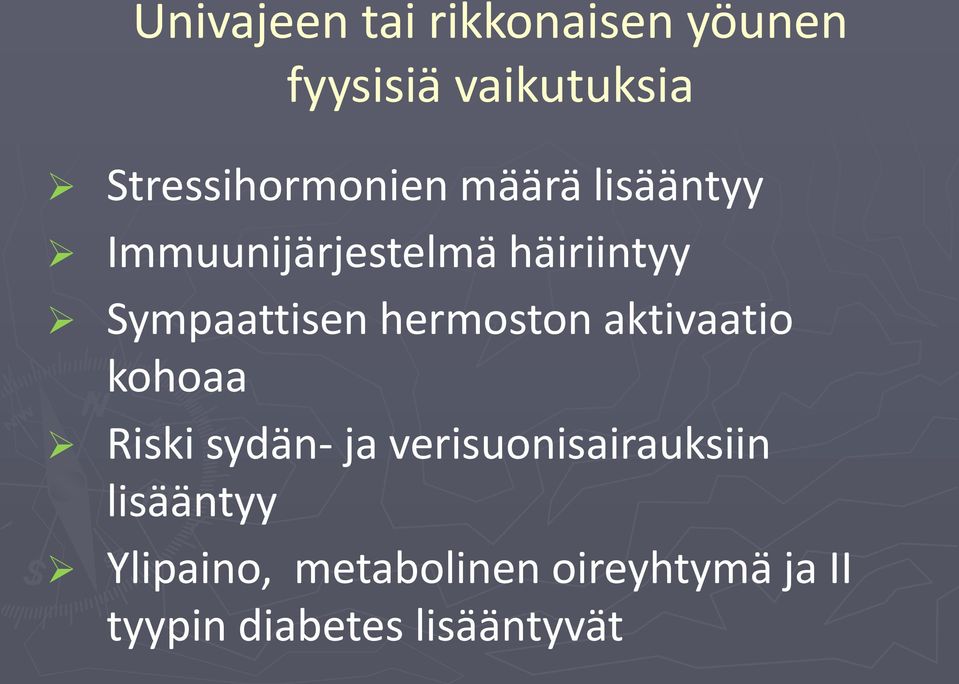 Sympaattisen hermoston aktivaatio kohoaa Riski sydän- ja