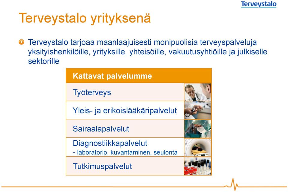 yksityishenkilöille, yrityksille, yhteisöille, vakuutusyhtiöille ja julkiselle