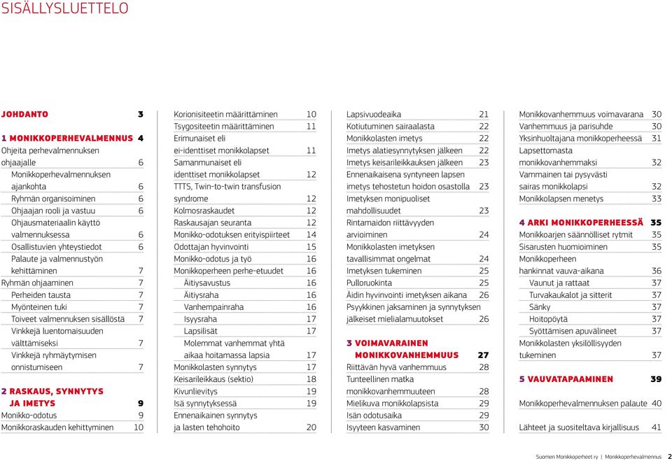 luentomaisuuden välttämiseksi 7 Vinkkejä ryhmäytymisen onnistumiseen 7 2 Raskaus, synnytys ja imetys 9 Monikko-odotus 9 Monikkoraskauden kehittyminen 10 Korionisiteetin määrittäminen 10 Tsygositeetin