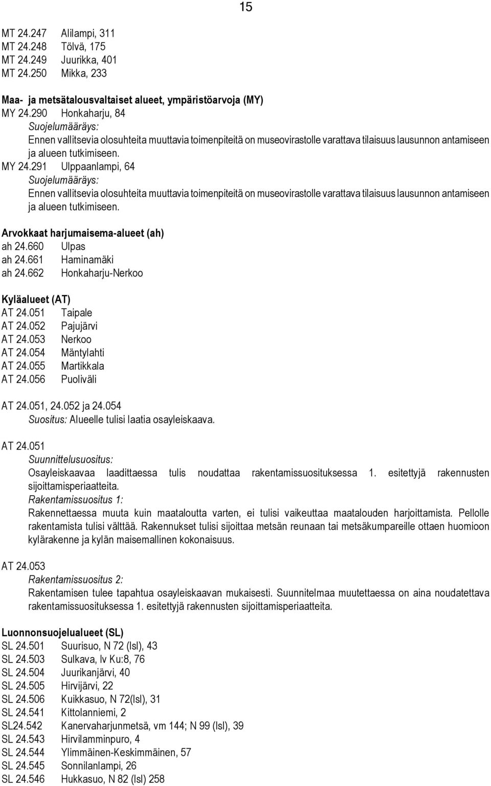 291 Ulppaanlampi, 64 Suojelumääräys: Ennen vallitsevia olosuhteita muuttavia toimenpiteitä on museovirastolle varattava tilaisuus lausunnon antamiseen ja alueen tutkimiseen.