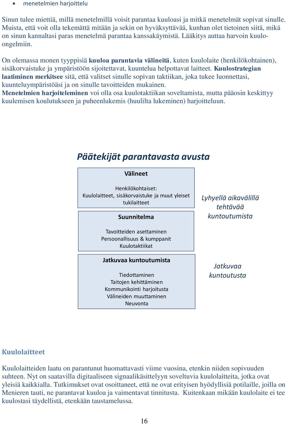 Lääkitys auttaa harvoin kuuloongelmiin.