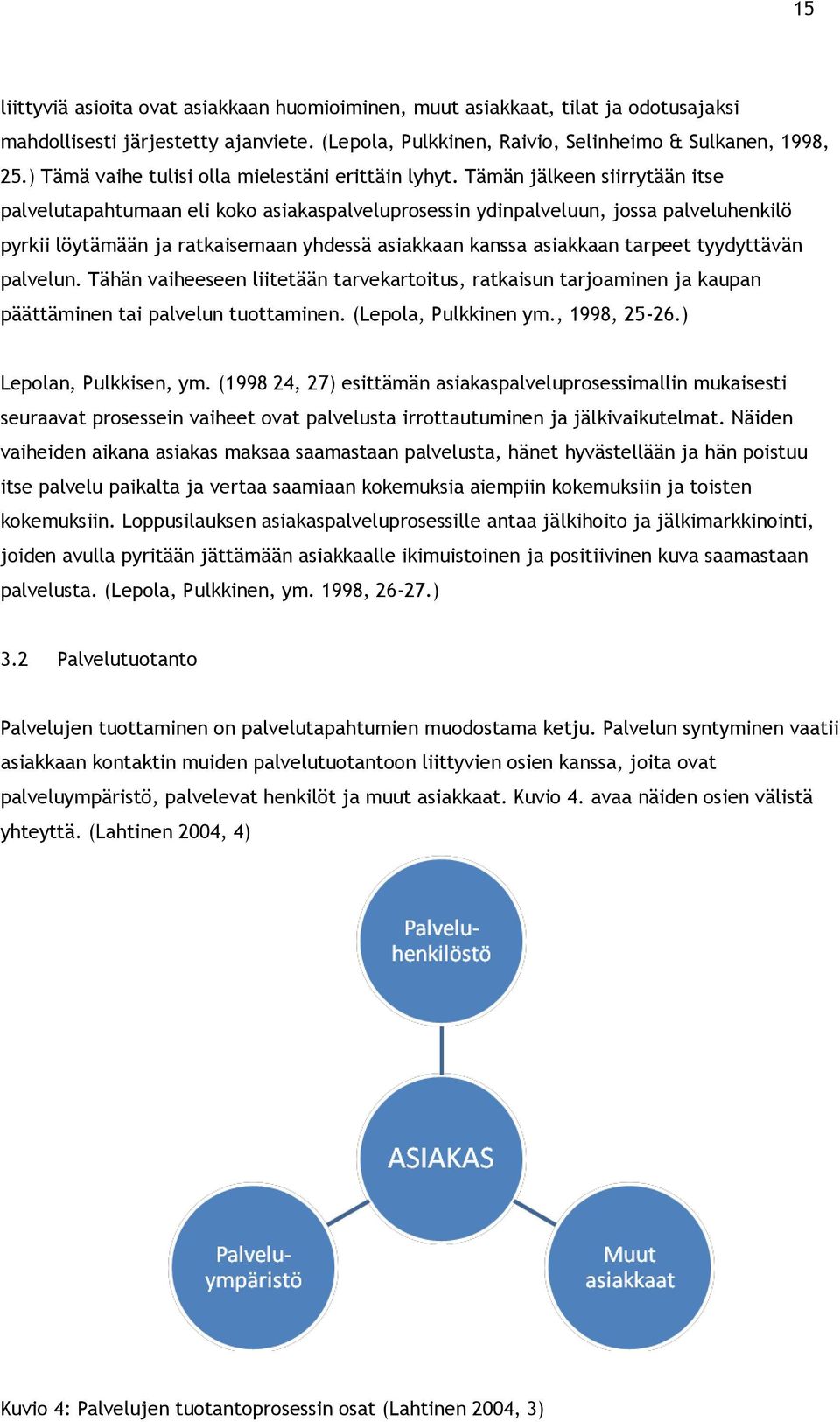 Tämän jälkeen siirrytään itse palvelutapahtumaan eli koko asiakaspalveluprosessin ydinpalveluun, jossa palveluhenkilö pyrkii löytämään ja ratkaisemaan yhdessä asiakkaan kanssa asiakkaan tarpeet