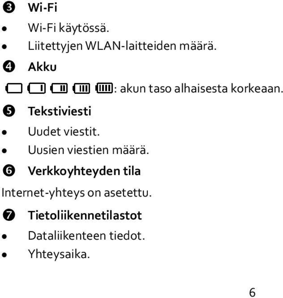 Tekstiviesti Uudet viestit. Uusien viestien määrä.