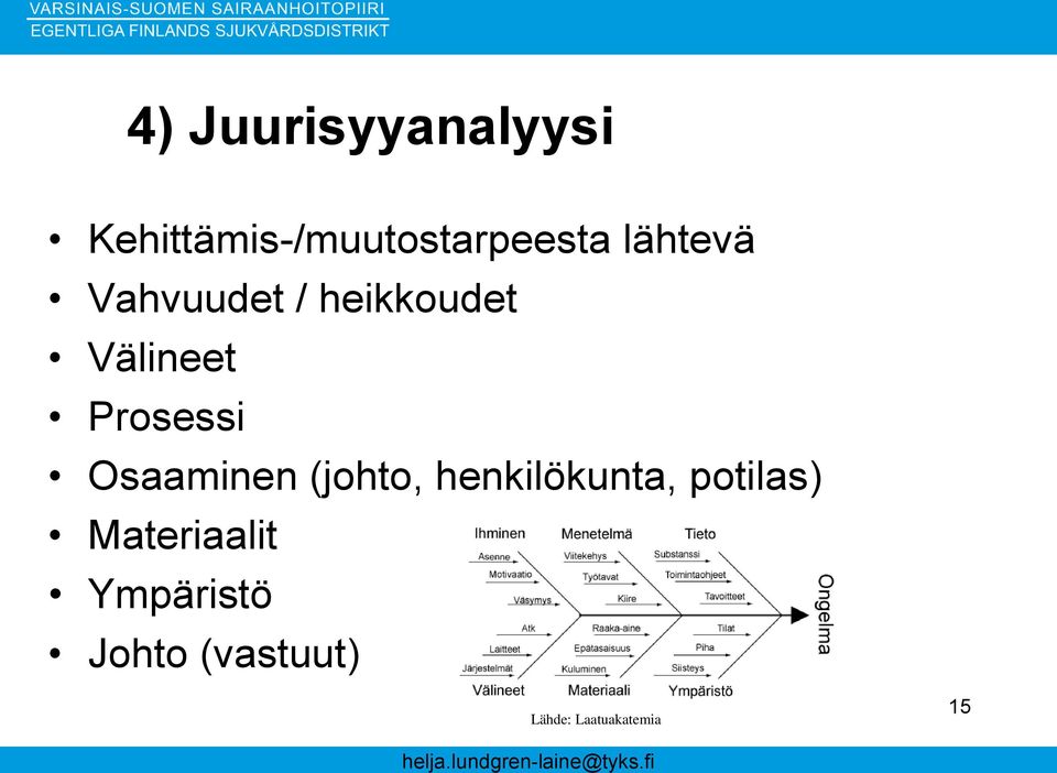 Osaaminen (johto, henkilökunta, potilas)