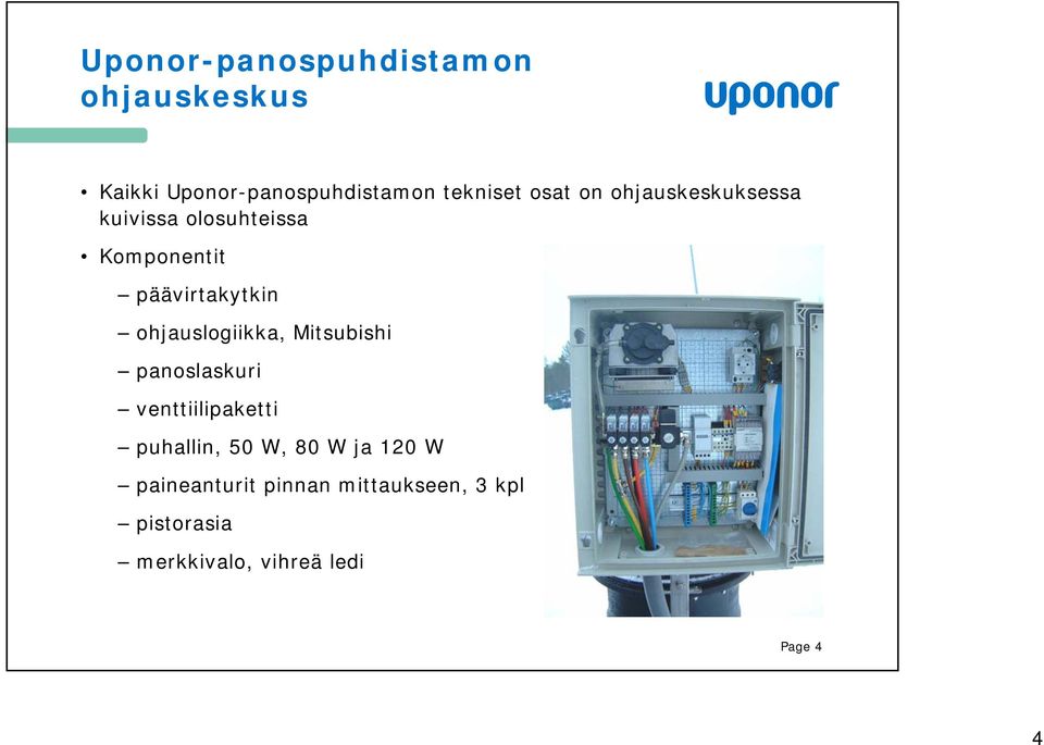 ohjauslogiikka, Mitsubishi panoslaskuri venttiilipaketti puhallin, 50 W, 80 W ja