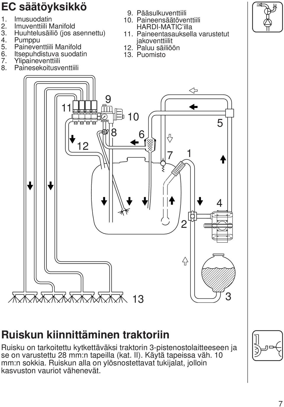 Paluu säiliöön 13.