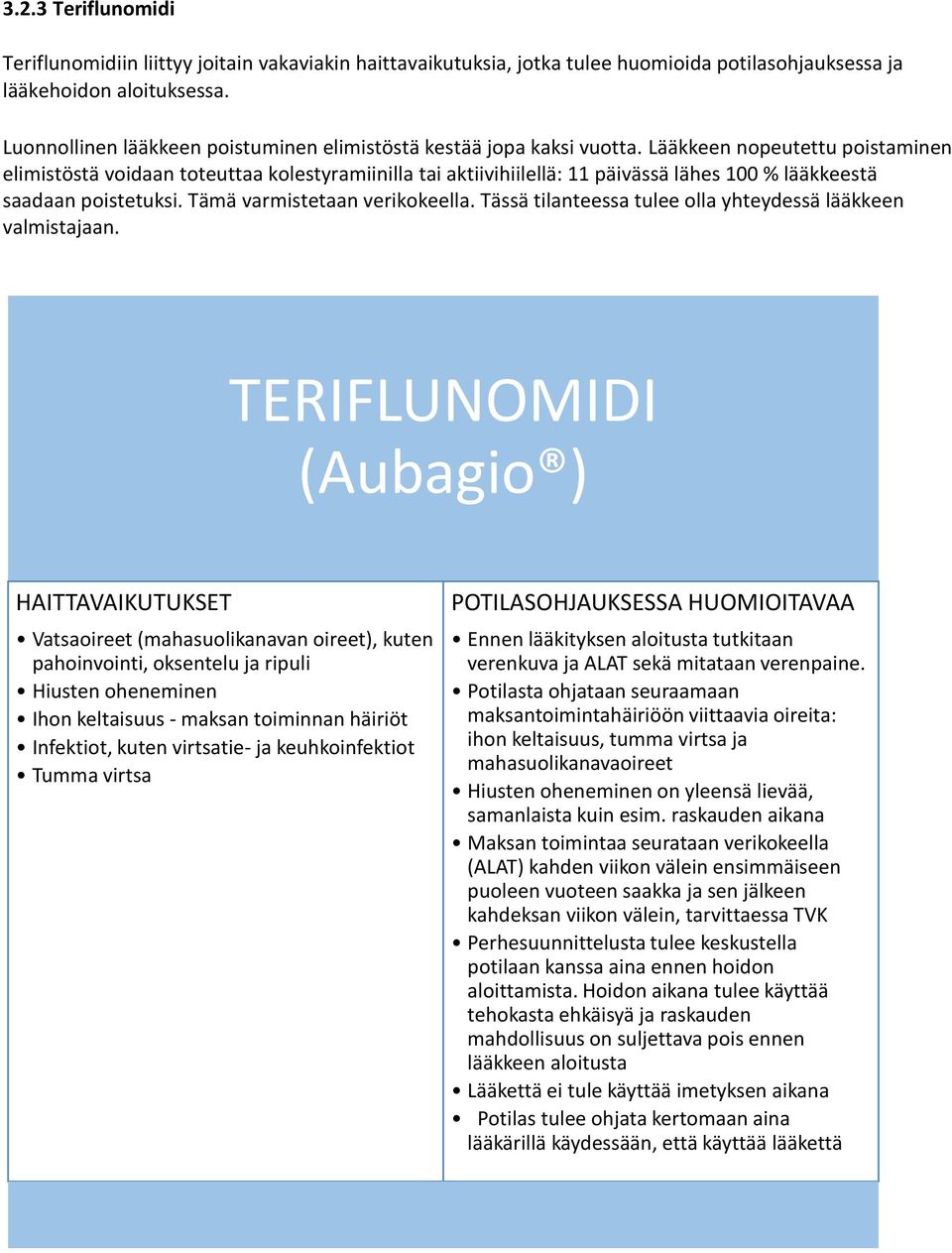 Lääkkeen nopeutettu poistaminen elimistöstä voidaan toteuttaa kolestyramiinilla tai aktiivihiilellä: 11 päivässä lähes 100 % lääkkeestä saadaan poistetuksi. Tämä varmistetaan verikokeella.