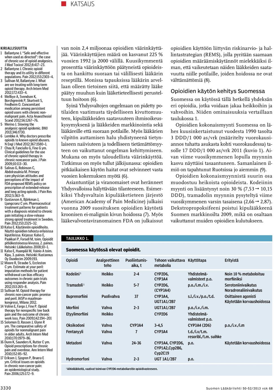 4 Mellbye A, Svendsen K, Borchgrevink P, Skurtveit S, Fredheim O. Concomitant medication among persistent opioid users with chronic nonmalignant pain. Acta Anaesthesiol Scand 2012;56:1267 76.