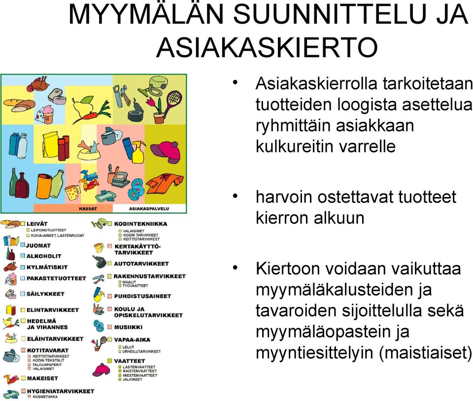 harvoin ostettavat tuotteet kierron alkuun Kiertoon voidaan vaikuttaa