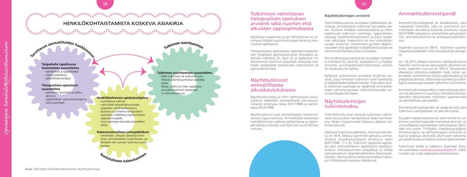 opiskeluohjelma - suoritettava tutkinto - vastuulliset työpaikkakouluttajat - työpaikan työtehtäväkartoitus - alustava suunnitelma tietopuolisen opetuksen sisällöstä ja ajoittumisesta