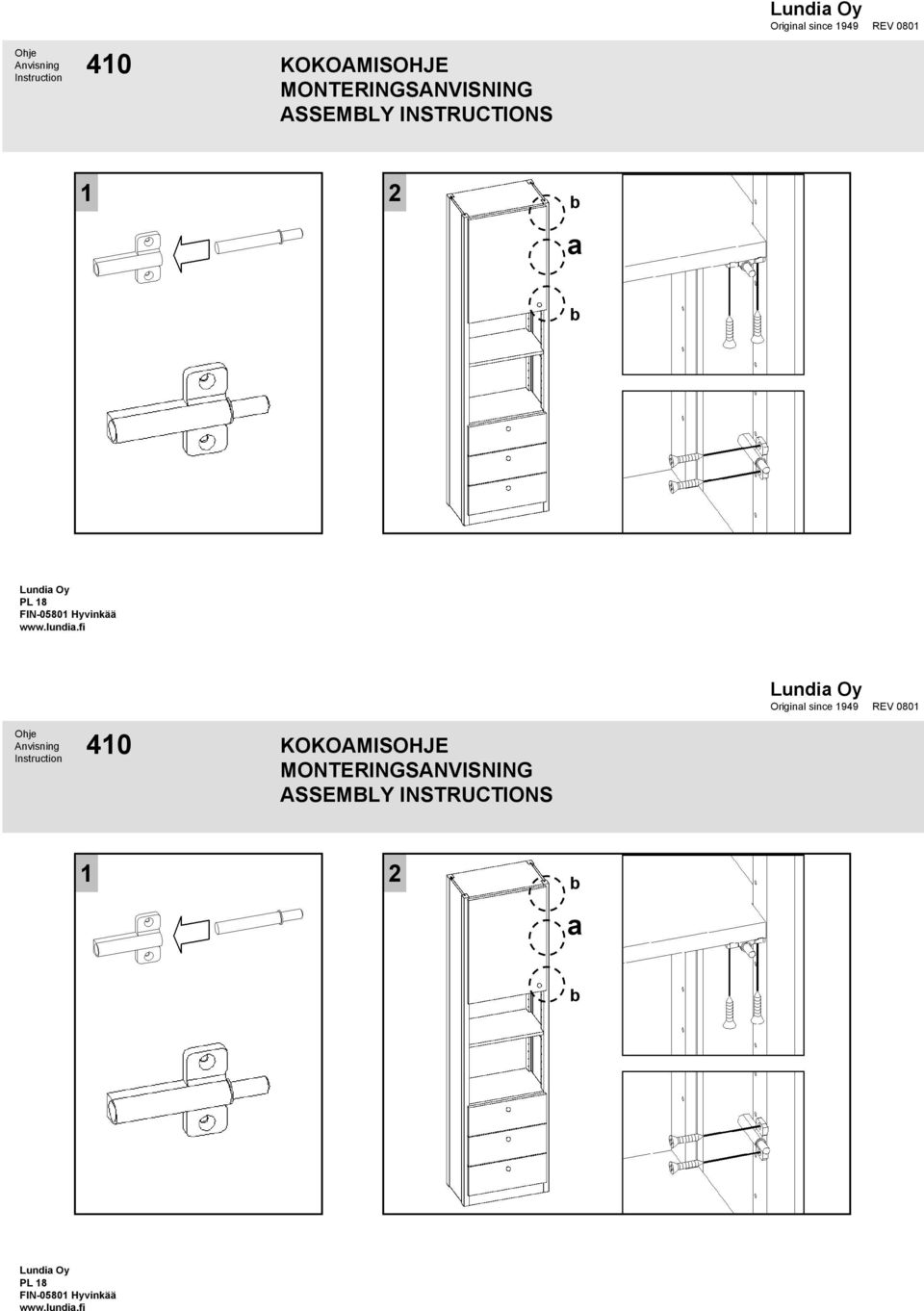 410 ASSEMBLY INSTRUCTIONS Original since