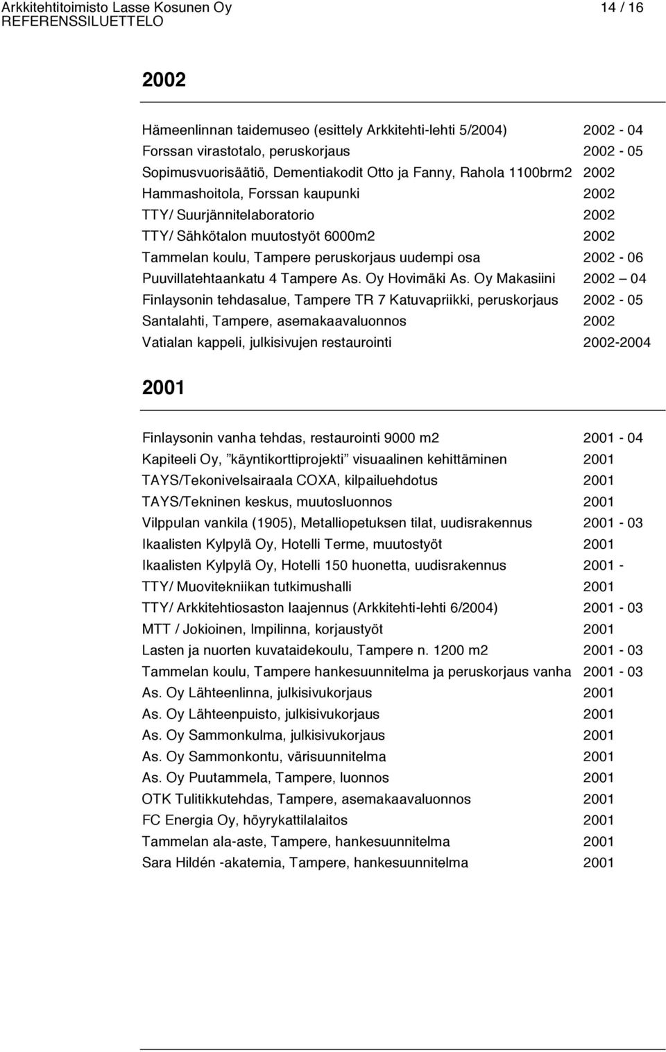 Puuvillatehtaankatu 4 Tampere As. Oy Hovimäki As.