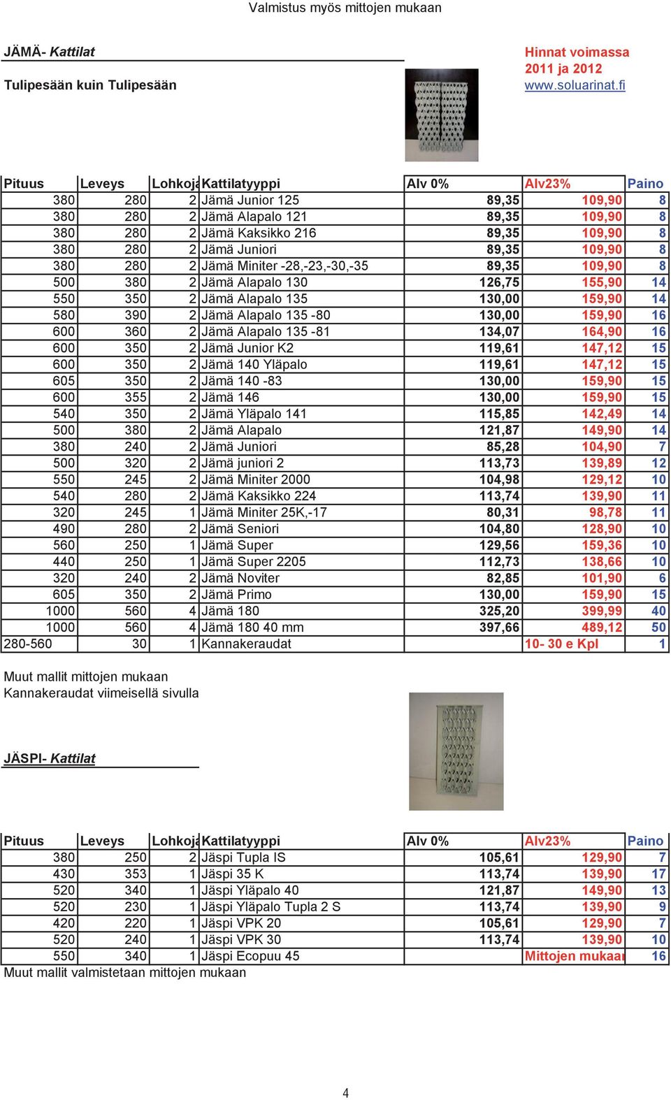 -28,-23,-30,-35 89,35 109,90 8 500 380 2 Jämä Alapalo 130 126,75 155,90 14 550 350 2 Jämä Alapalo 135 130,00 159,90 14 580 390 2 Jämä Alapalo 135-80 130,00 159,90 16 600 360 2 Jämä Alapalo 135-81