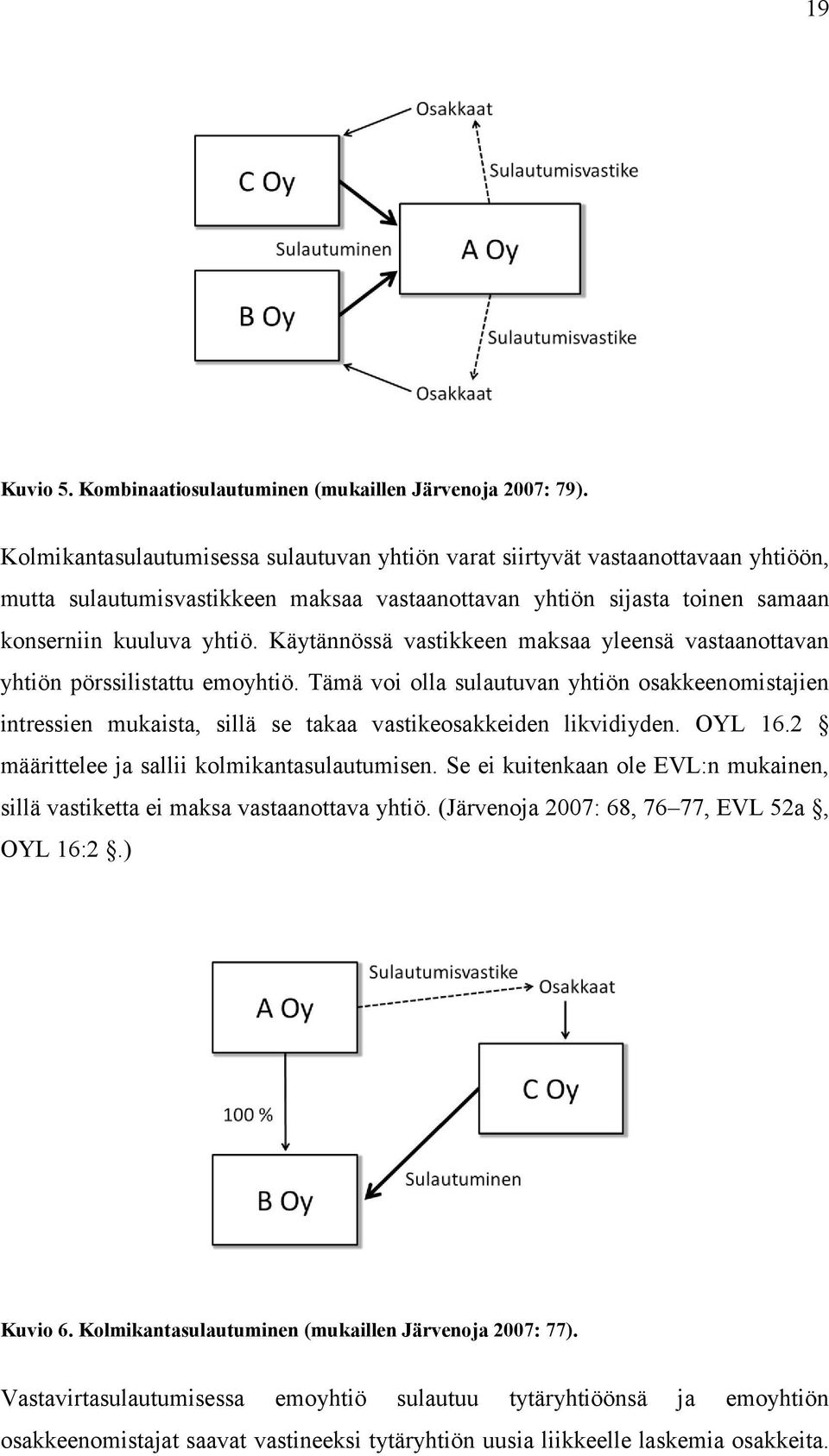 Käytännössä vastikkeen maksaa yleensä vastaanottavan yhtiön pörssilistattu emoyhtiö.