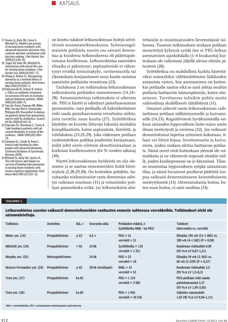 Recognizing dementia as a terminal illness in nursing home patients. Arch Intern Med 2010;170:1107 9. 20 Fabiszewski KJ, Volicer B, Volicer L.