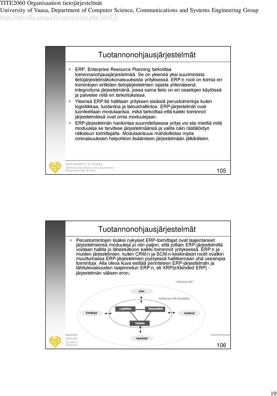 ERP:n rooli on toimia eri toimintojen erillisten tietojärjestelmien sijasta yhtenäisenä, integroituna järjestelmänä, jossa sama tieto on eri osastojen käytössä ja palvelee niitä eri tarkoituksissa.