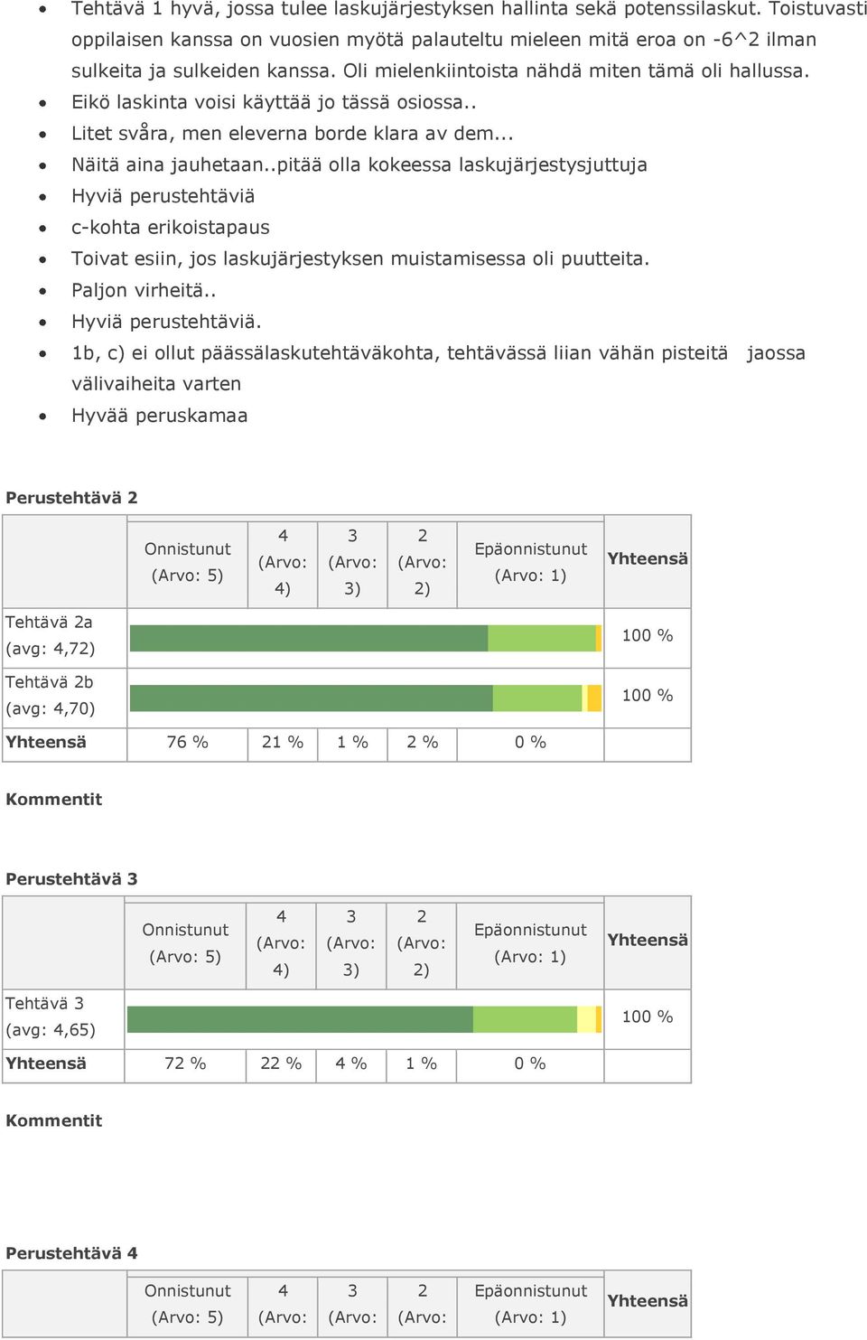 .pitää olla kokeessa laskujärjestysjuttuja Hyviä perustehtäviä 