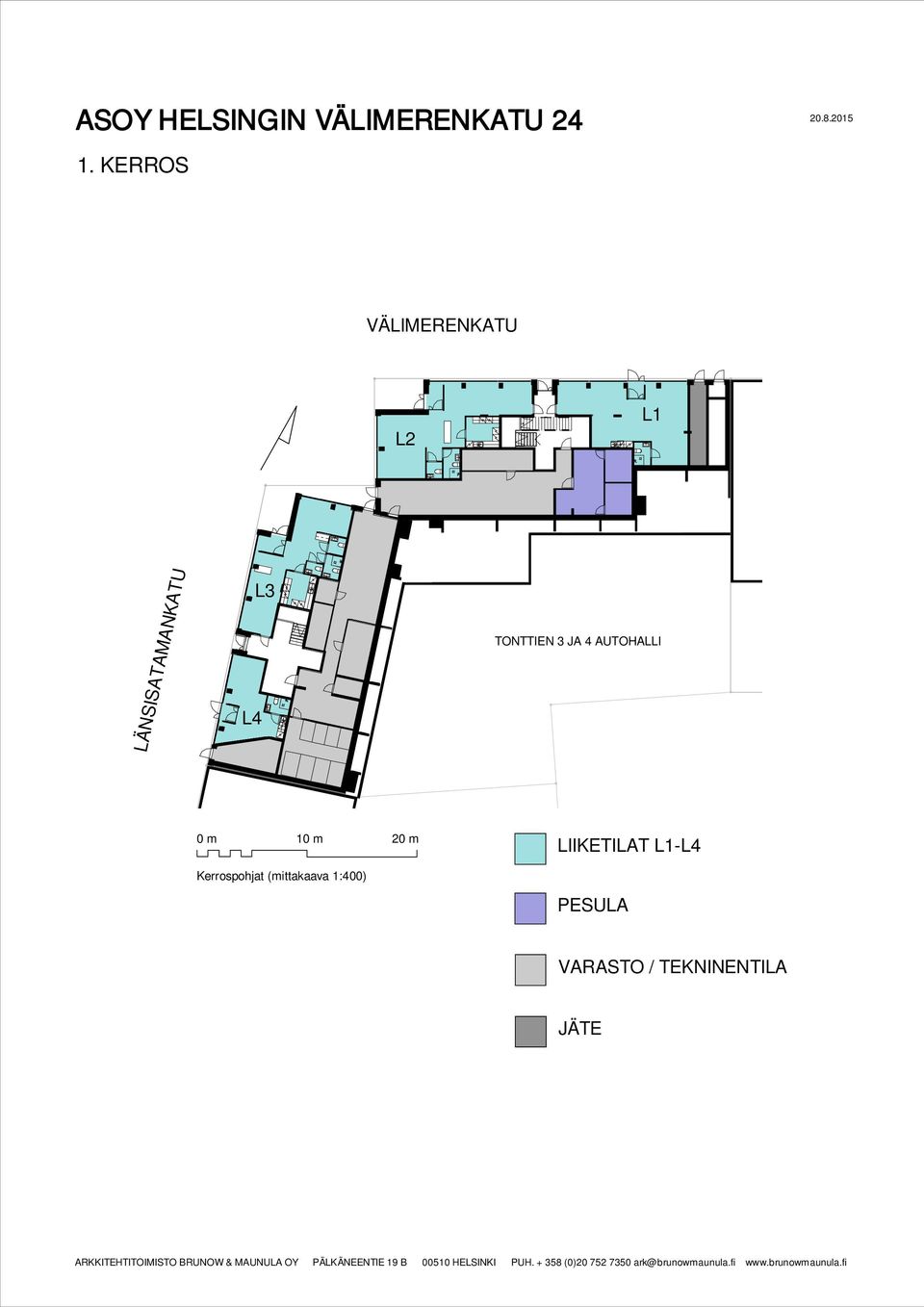 AUTOHALLI 0 m 10 m 20 m LIIKILAT L1-L4