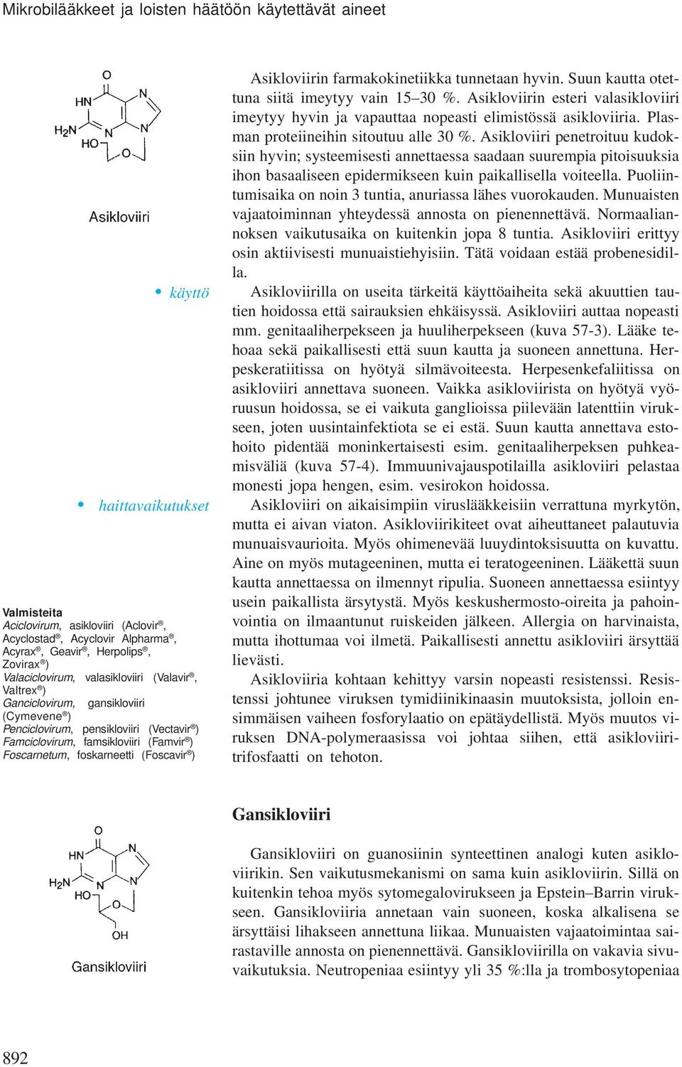 (Foscavir ) Asikloviirin farmakokinetiikka tunnetaan hyvin. Suun kautta otettuna siitä imeytyy vain 15 30 %.