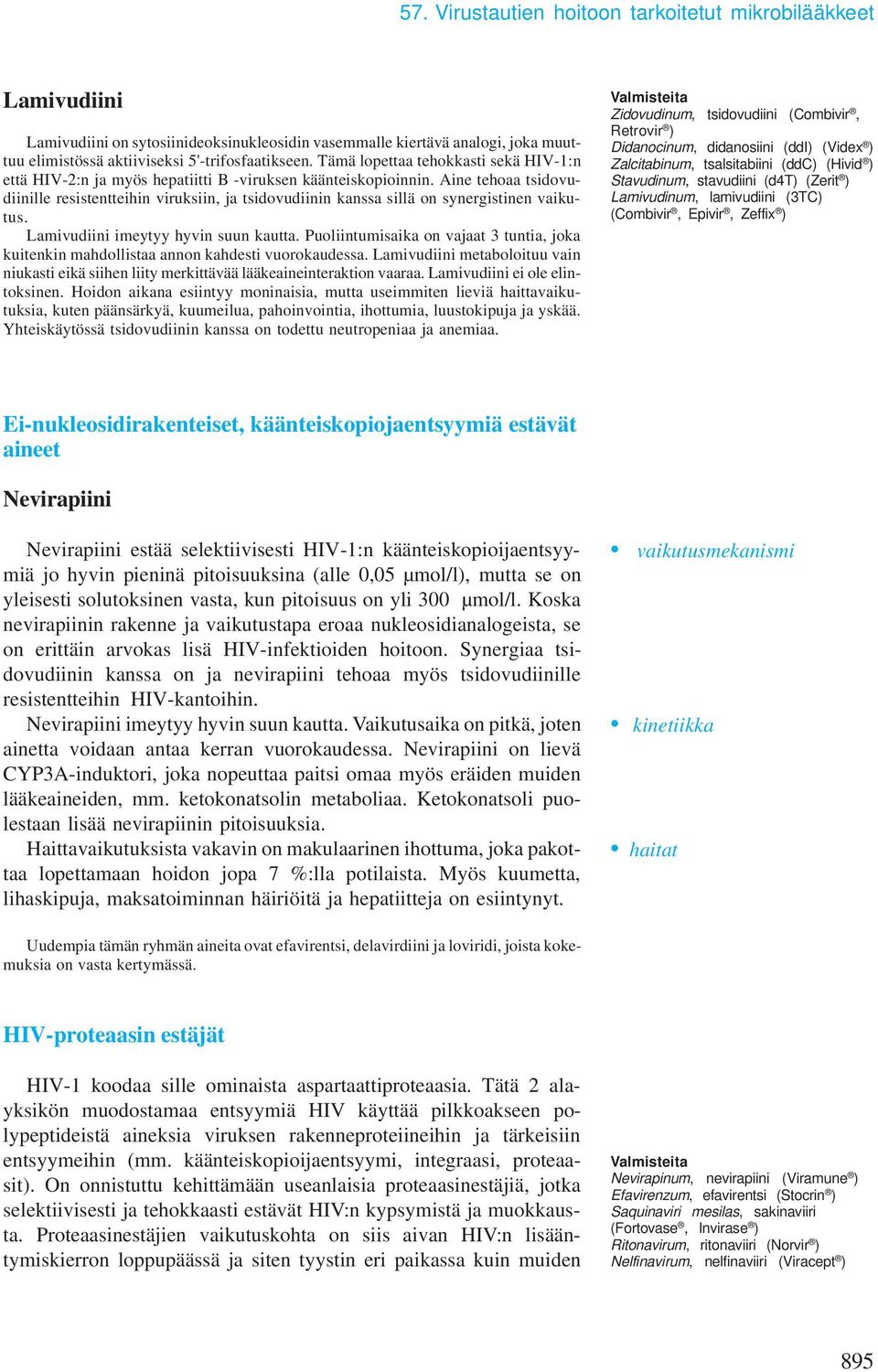 Aine tehoaa tsidovudiinille resistentteihin viruksiin, ja tsidovudiinin kanssa sillä on synergistinen vaikutus. Lamivudiini imeytyy hyvin suun kautta.