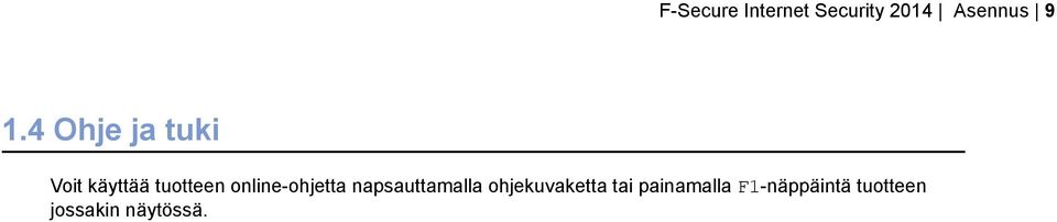 online-ohjetta napsauttamalla ohjekuvaketta