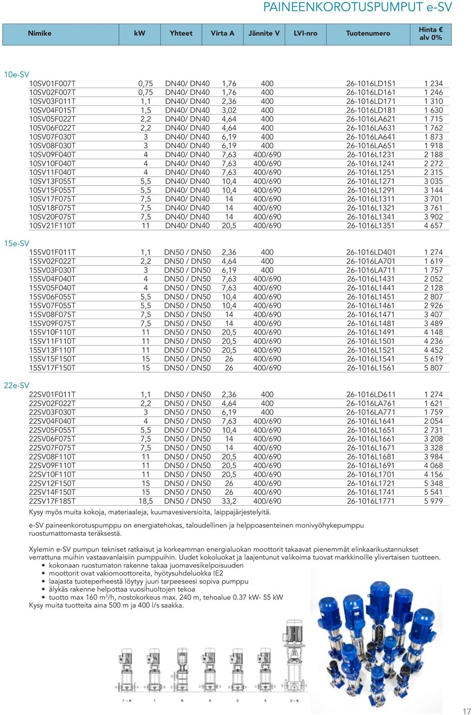 400 26-1016LA631 1 762 10SV07F030T 3 DN40/ DN40 6,19 400 26-1016LA641 1 873 10SV08F030T 3 DN40/ DN40 6,19 400 26-1016LA651 1 918 10SV09F040T 4 DN40/ DN40 7,63 400/690 26-1016L1231 2 188 10SV10F040T 4