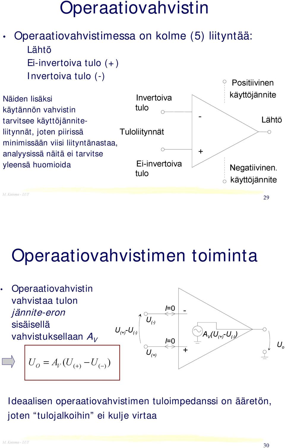 tulo Positiivinen käyttöjännite Lähtö Negatiivinen.