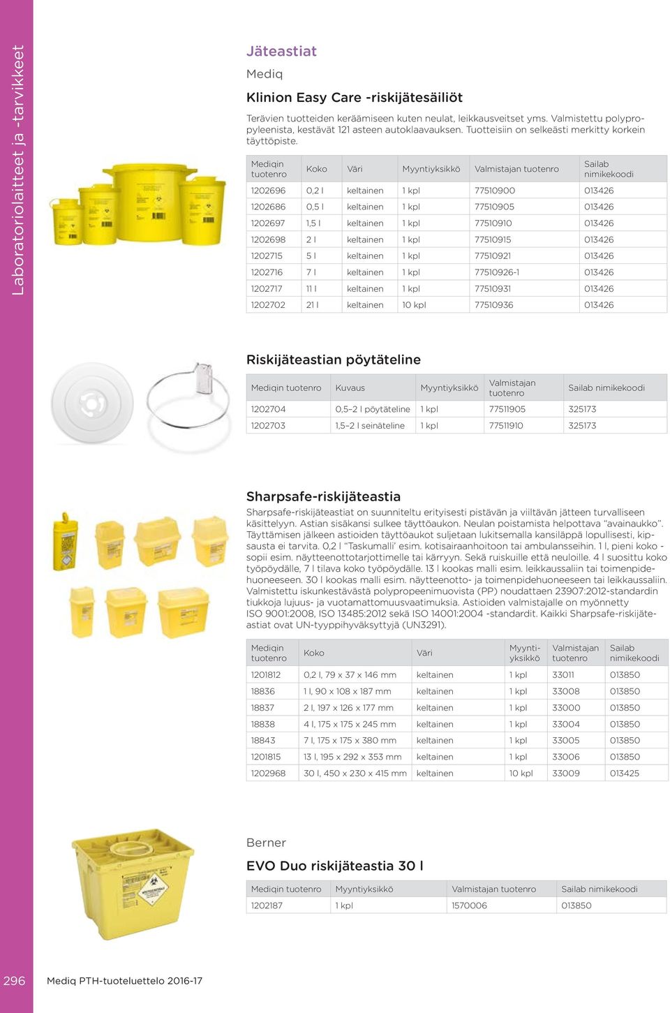 Väri 1202696 0,2 l keltainen 1 kpl 77510900 013426 1202686 0,5 l keltainen 1 kpl 77510905 013426 1202697 1,5 l keltainen 1 kpl 77510910 013426 1202698 2 l keltainen 1 kpl 77510915 013426 1202715 5 l