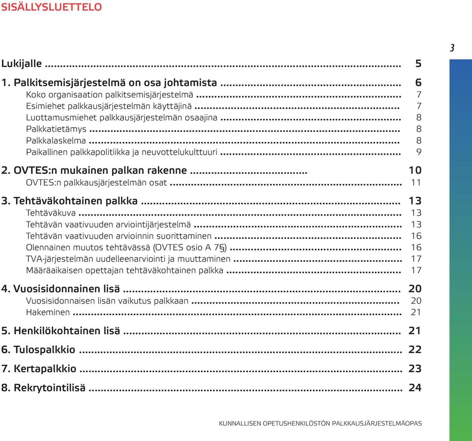 .. 10 OVTES:n palkkausjärjestelmän osat... 11 3. Tehtäväkohtainen palkka... 13 Tehtäväkuva... 13 Tehtävän vaativuuden arviointijärjestelmä... 13 Tehtävän vaativuuden arvioinnin suorittaminen.