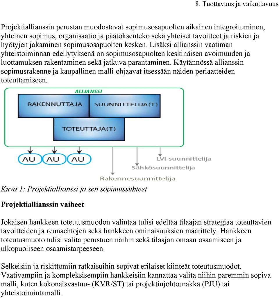 Käytännössä allianssin sopimusrakenne ja kaupallinen malli ohjaavat itsessään näiden periaatteiden toteuttamiseen.