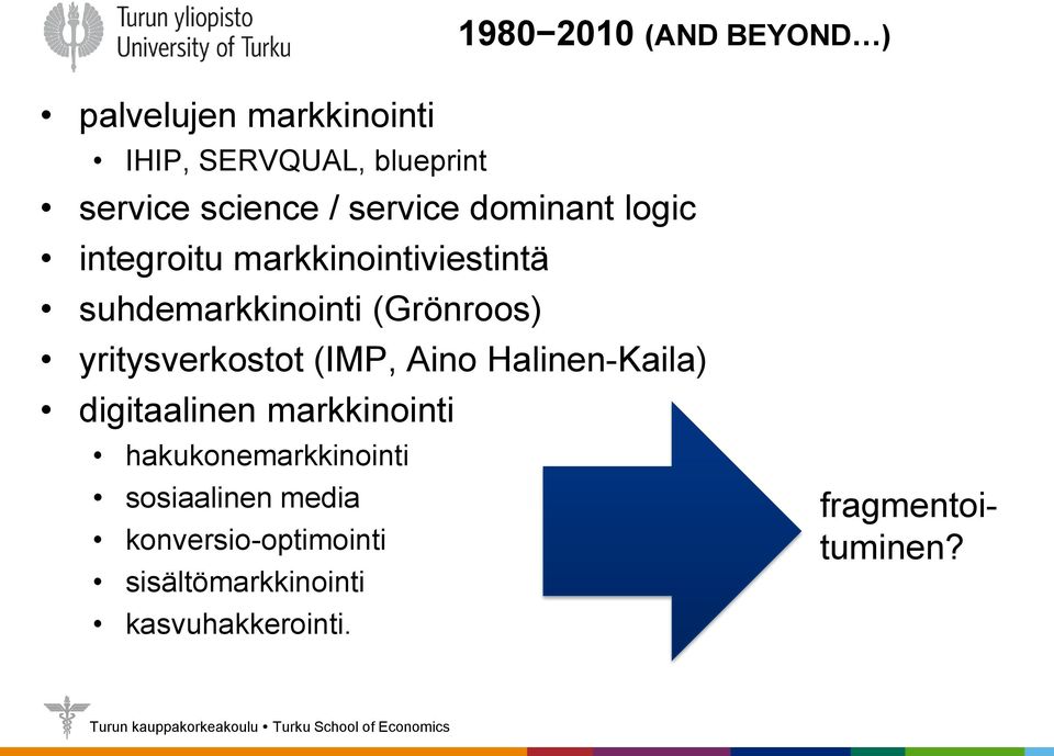 yritysverkostot (IMP, Aino Halinen-Kaila) digitaalinen markkinointi hakukonemarkkinointi