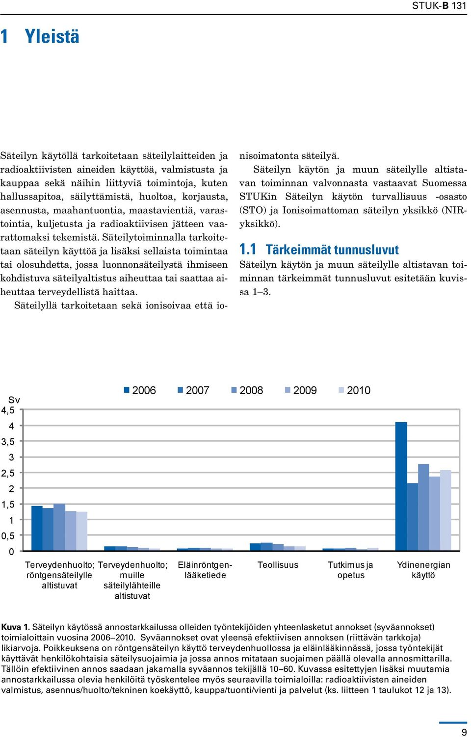 Säteilytoiminnalla tarkoitetaan säteilyn käyttöä ja lisäksi sellaista toimintaa tai olosuhdetta, jossa luonnonsäteilystä ihmiseen kohdistuva säteilyaltistus aiheuttaa tai saattaa aiheuttaa