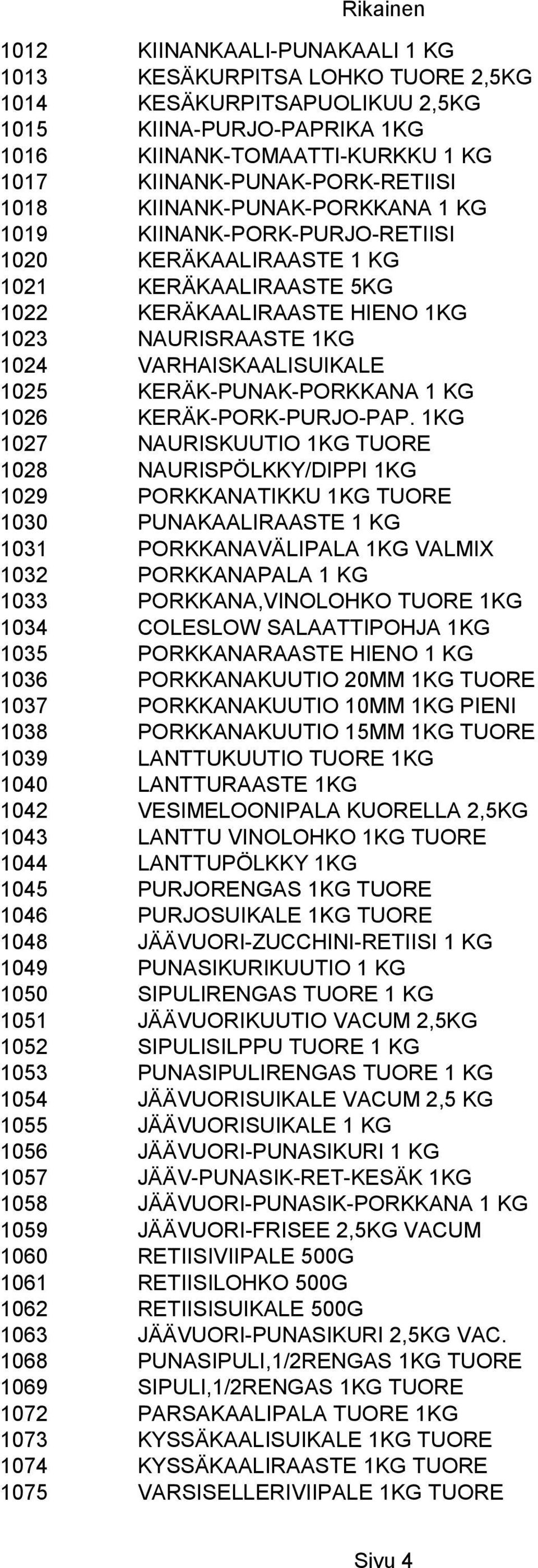 KERÄK-PUNAK-PORKKANA 1 KG 1026 KERÄK-PORK-PURJO-PAP.