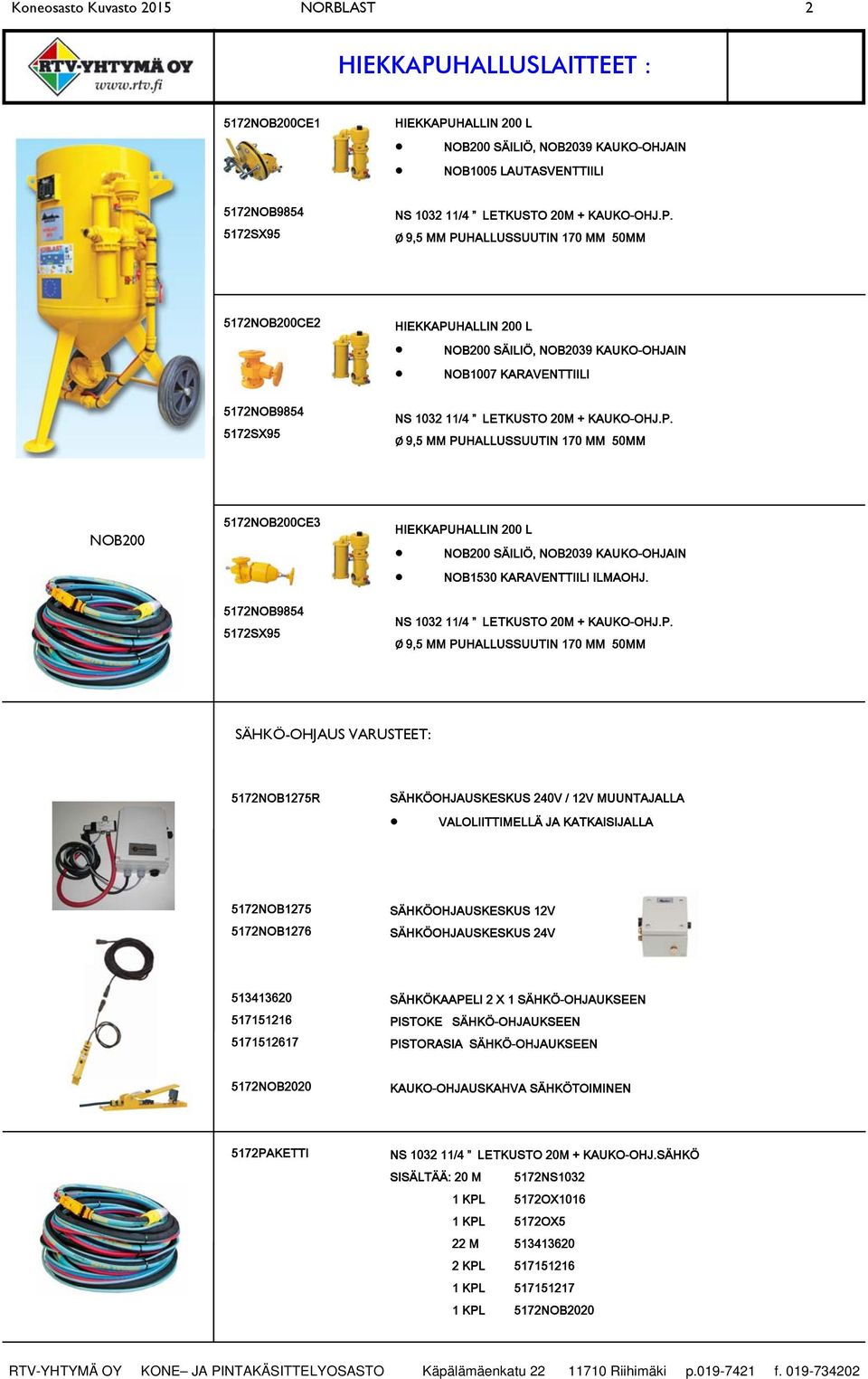 Ø 9,5 MM PUHALLUSSUUTIN 170 MM 50MM 5172NOB200CE2 HIEKKAPUHALLIN 200 L NOB200 SÄILIÖ, NOB2039 KAUKO-OHJAIN NOB1007 KARAVENTTIILI 5172NOB9854 5172SX95 NS 1032 11/4 LETKUSTO  Ø 9,5 MM PUHALLUSSUUTIN