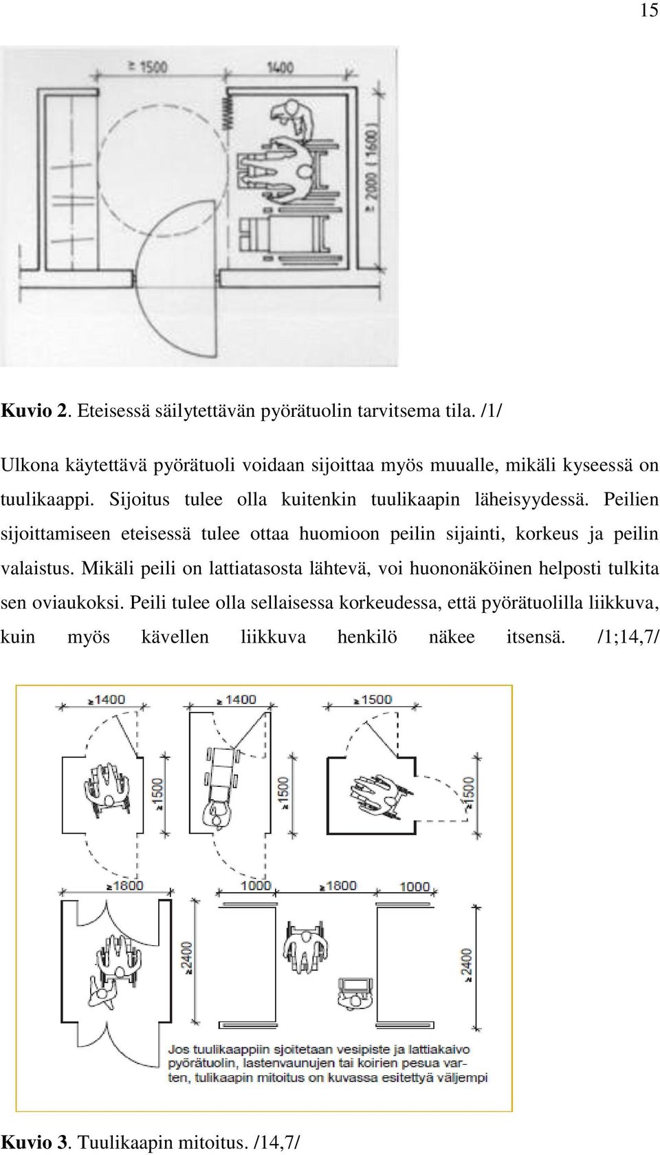 Sijoitus tulee olla kuitenkin tuulikaapin läheisyydessä.