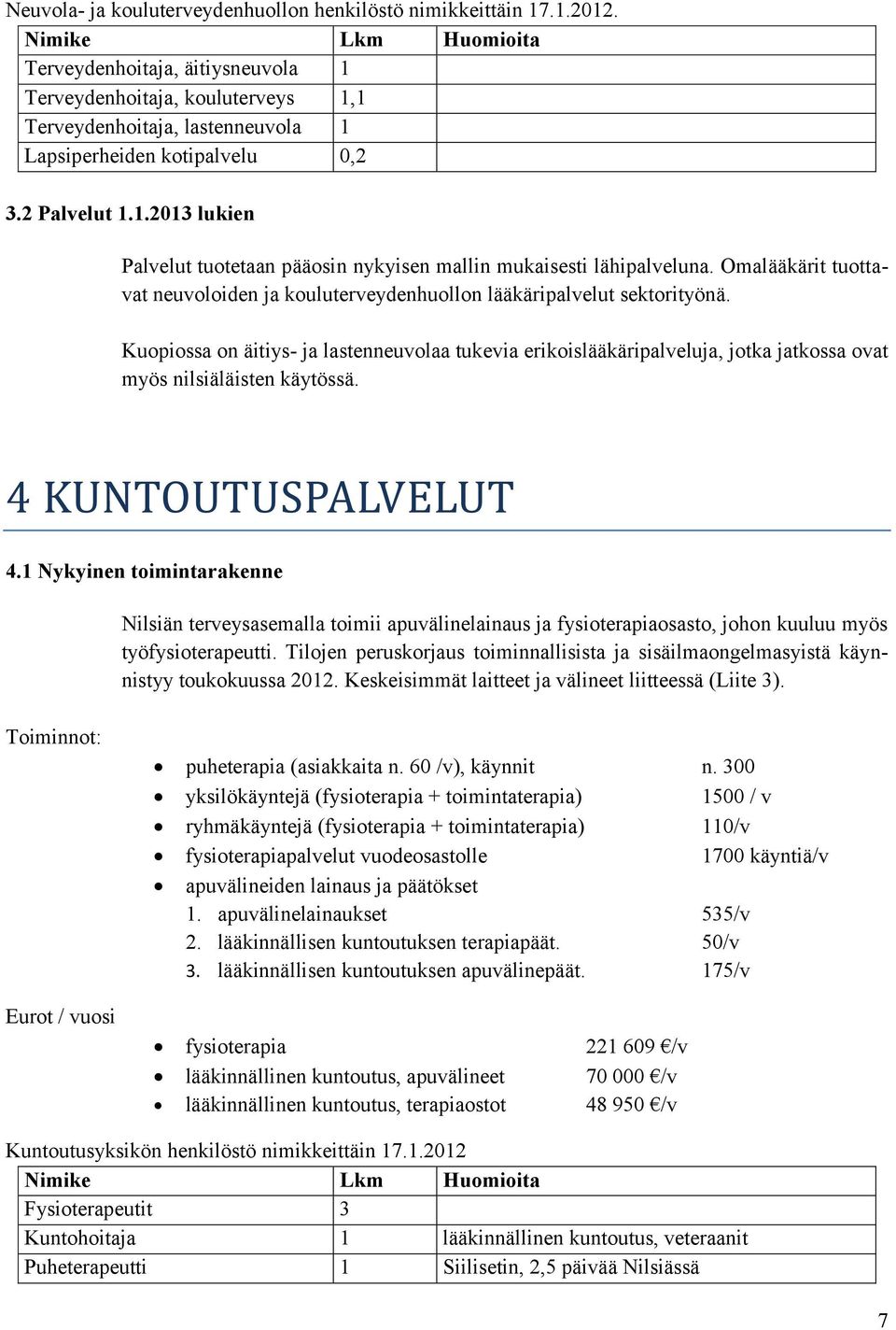 Omalääkärit tuottavat neuvoloiden ja kouluterveydenhuollon lääkäripalvelut sektorityönä.