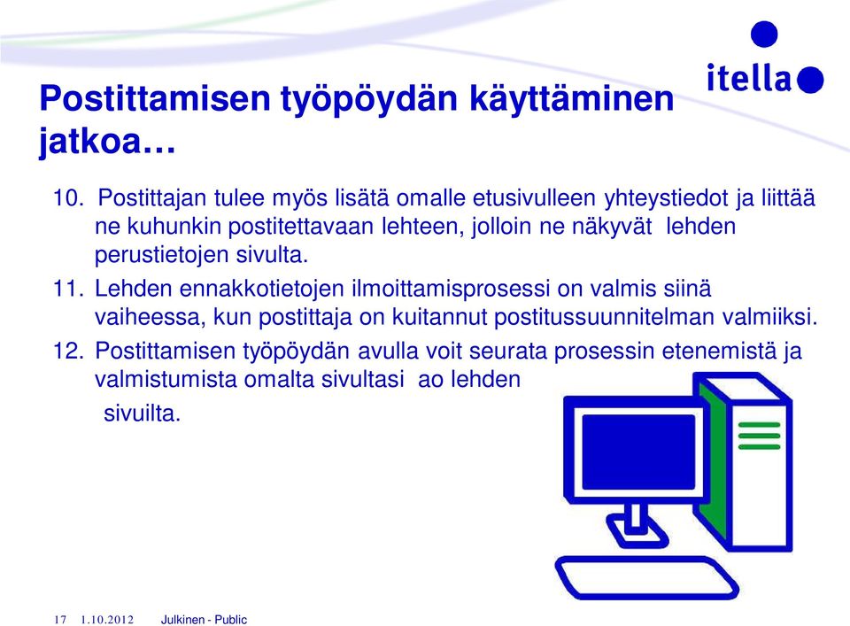 jolloin ne näkyvät lehden perustietojen sivulta. 11.
