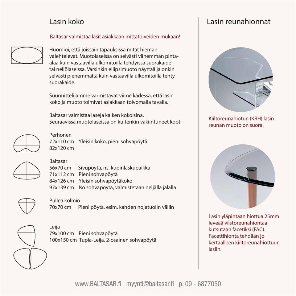 Varsinkin ellipsimuoto näyttää ja onkin selvästi pienemmältä kuin vastaavilla ulkomitoilla tehty suorakaide.