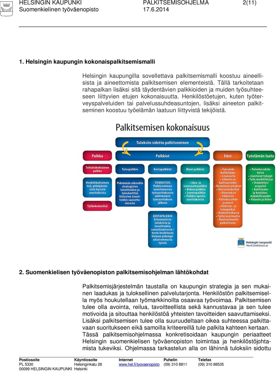 Tällä tarkoitetaan rahapalkan lisäksi sitä täydentävien palkkioiden ja muiden työsuhteeseen liittyvien etujen kokonaisuutta.