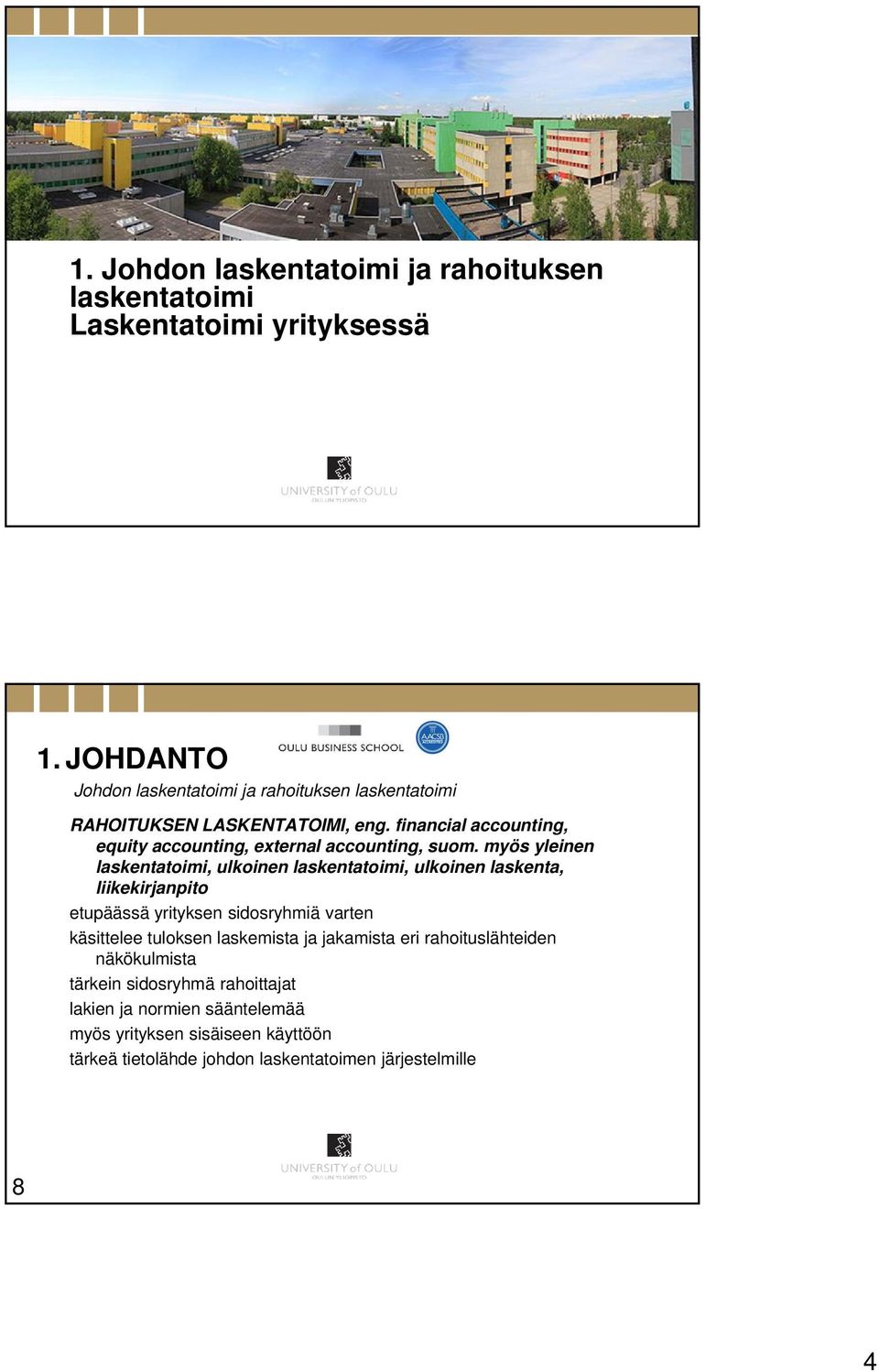 financial accounting, equity accounting, external accounting, suom.