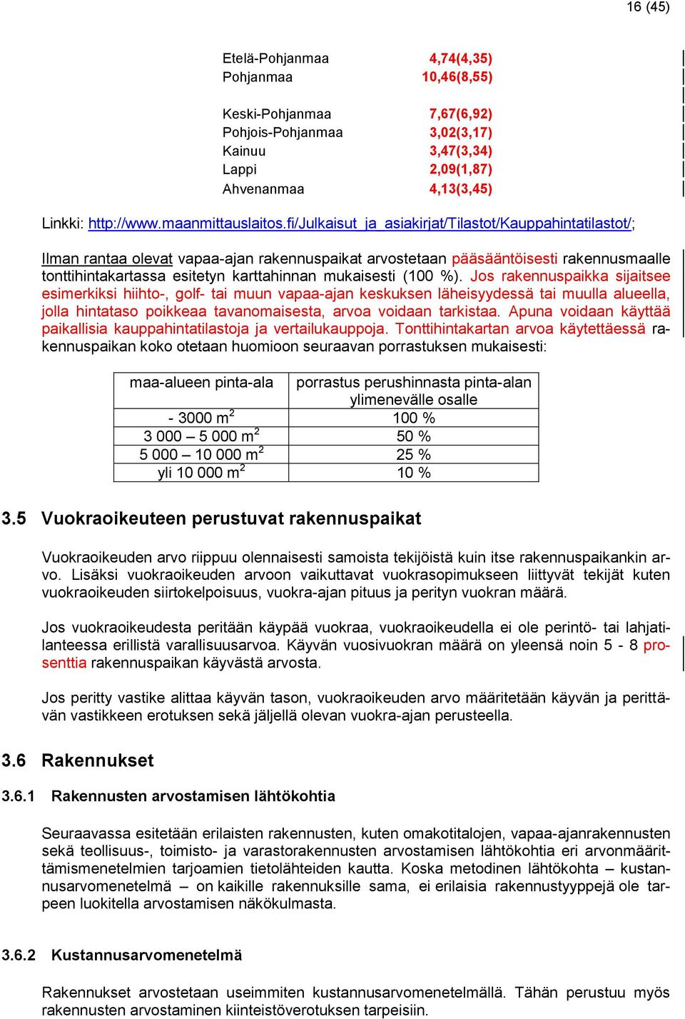 fi/julkaisut_ja_asiakirjat/tilastot/kauppahintatilastot/; Ilman rantaa olevat vapaa-ajan rakennuspaikat arvostetaan pääsääntöisesti rakennusmaalle tonttihintakartassa esitetyn karttahinnan mukaisesti