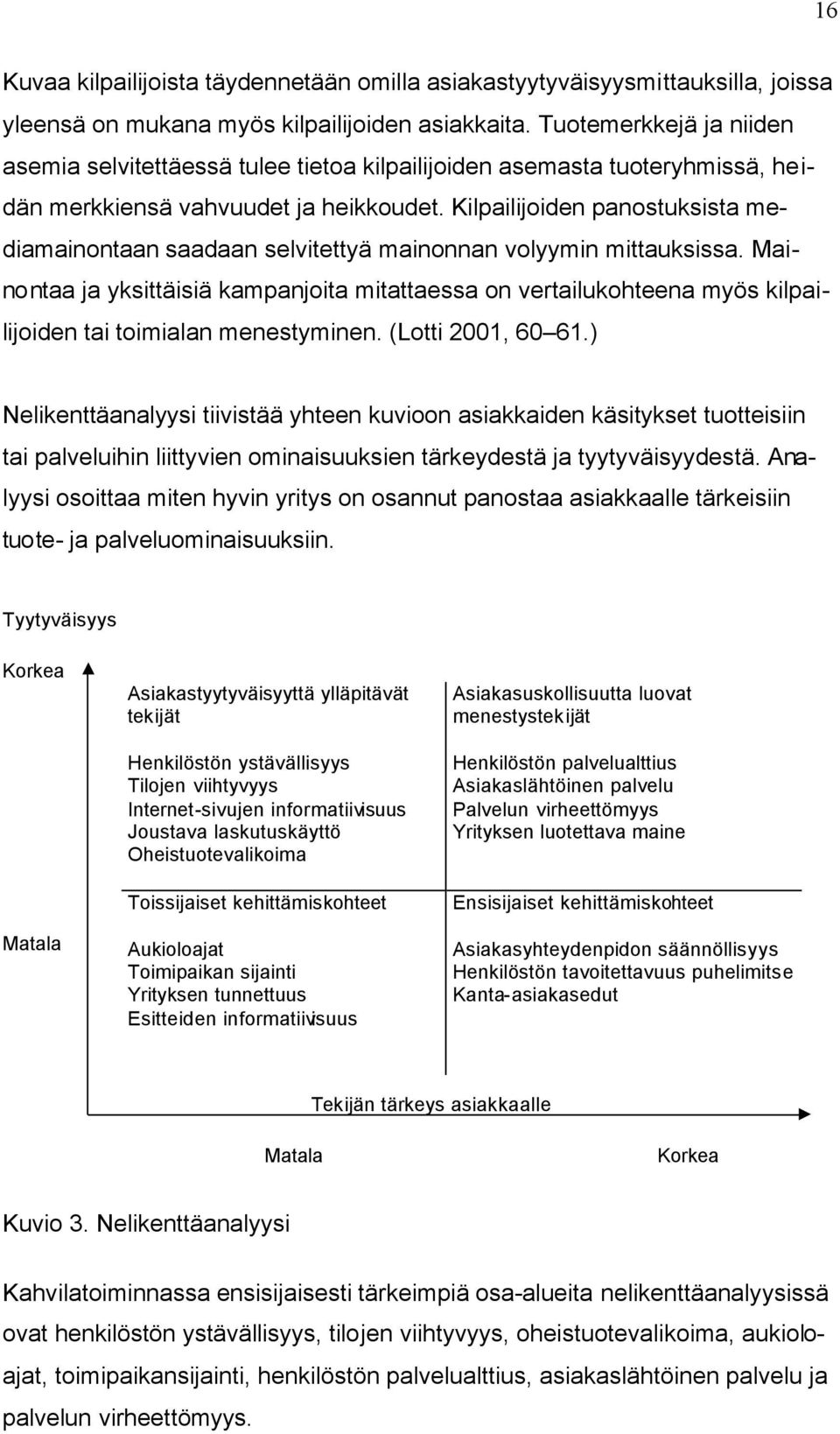 Kilpailijoiden panostuksista mediamainontaan saadaan selvitettyä mainonnan volyymin mittauksissa.