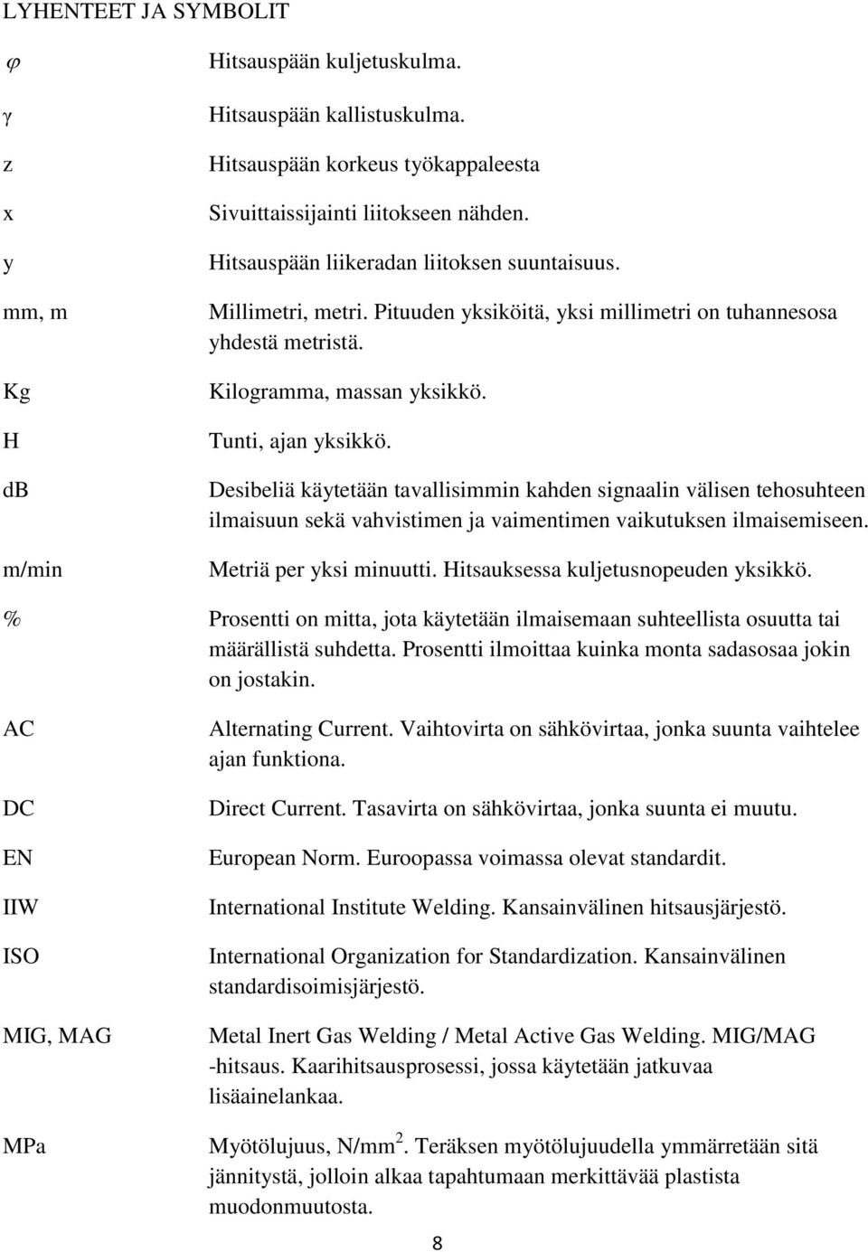 Desibeliä käytetään tavallisimmin kahden signaalin välisen tehosuhteen ilmaisuun sekä vahvistimen ja vaimentimen vaikutuksen ilmaisemiseen. Metriä per yksi minuutti.