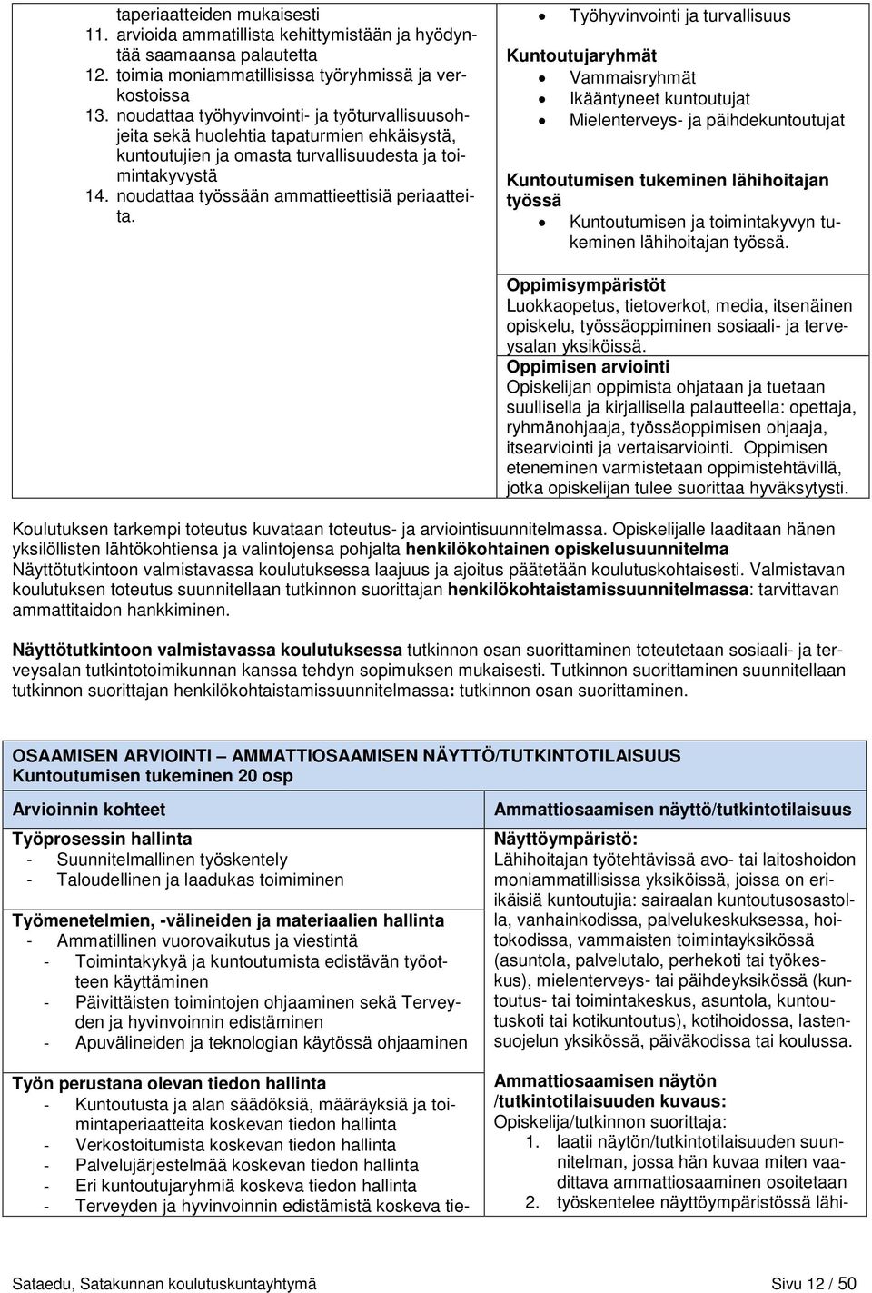 noudattaa työssään ammattieettisiä periaatteita.