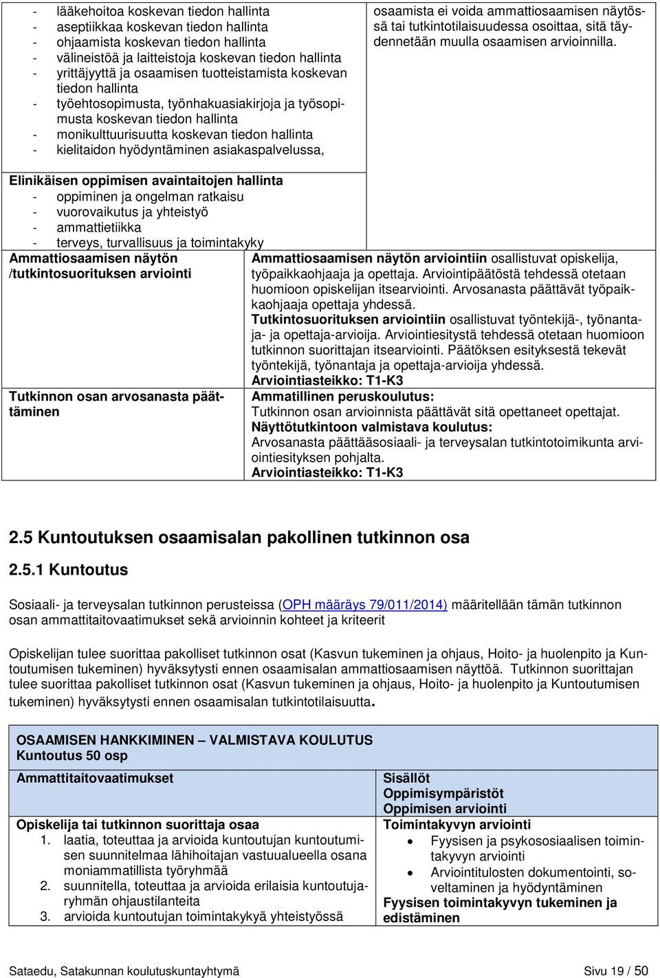 asiakaspalvelussa, osaamista ei voida ammattiosaamisen näytössä tai tutkintotilaisuudessa osoittaa, sitä täydennetään muulla osaamisen arvioinnilla.