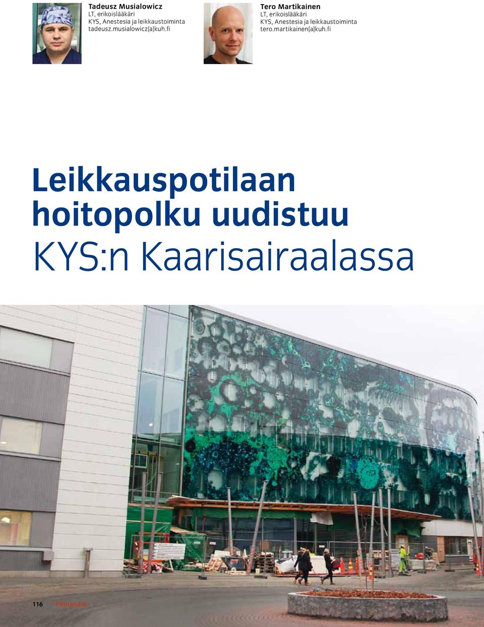 fi Tero Martikainen LT, erikoislääkäri KYS, Anestesia ja